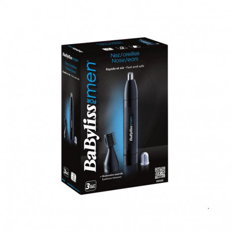Health & Personal Care - BaByliss Men Nose And Ear Trimmer E652E, Washable Attachments, Black