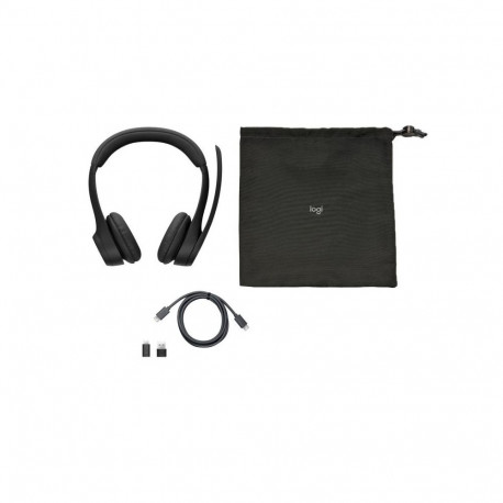 Headphones - Logitech Zone 305 UC Bluetooth 5.3, Noise-Canceling, On-Ear Design, Black