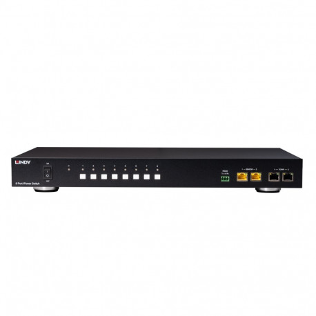 Power Distribution Unit - Lindy 8 Port IPower Switch Smart PDU, 8 Metered & Switched Outputs, Black