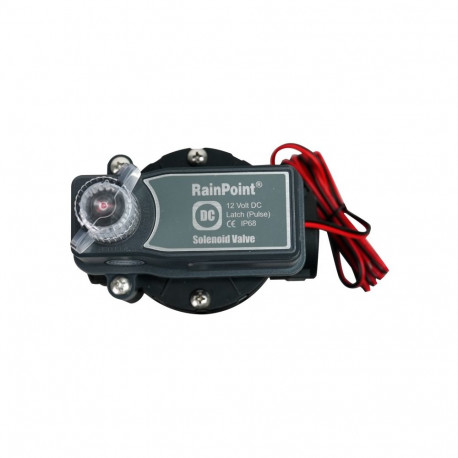 Irrigation Valve - RainPoint 1" DC Electronic Valve 9–24 V, IP68, 0.2–10 Bar, Black