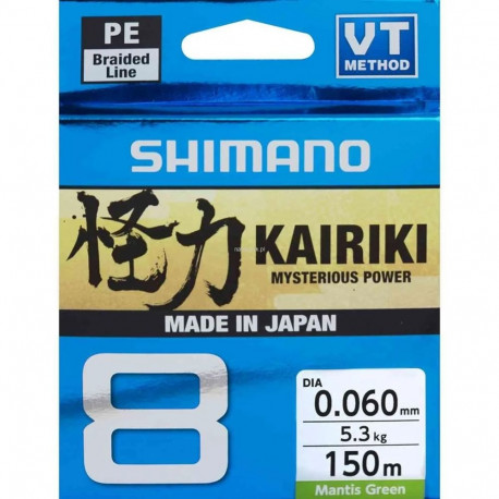 Fishing Line - Shimano Kairiki 8 0.060mm 150m 5.3kg M. Green