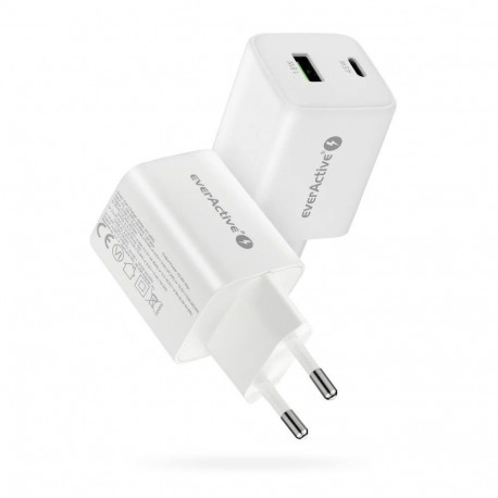 Charger - everActive Quick Charge 4.0 & Power Delivery 3.0 USB-C 45W White