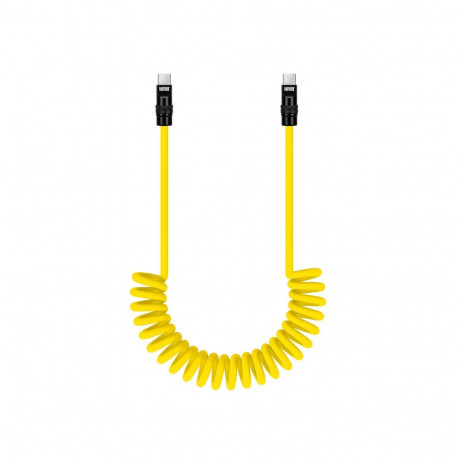 USB-C Cable - Newell USB-C 100W 2m Silicone Spiral Yellow-Black