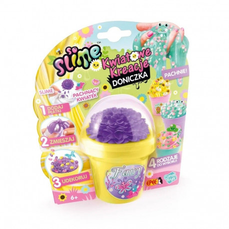 Zestaw kreatywny so slime kwiatowe kreacje - doniczka żółta