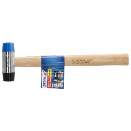 Młotek blacharski 28mm, obuch pu/nylon, hikorowy trzonek