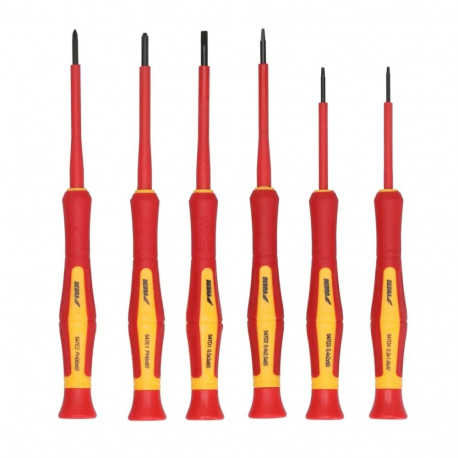 Zestaw wkrętaków precyzyjnych izolowanych 6szt