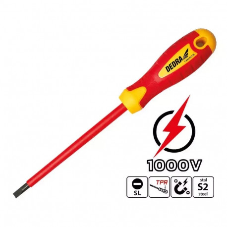 Wkrętak izolowany płaski 4x100mm