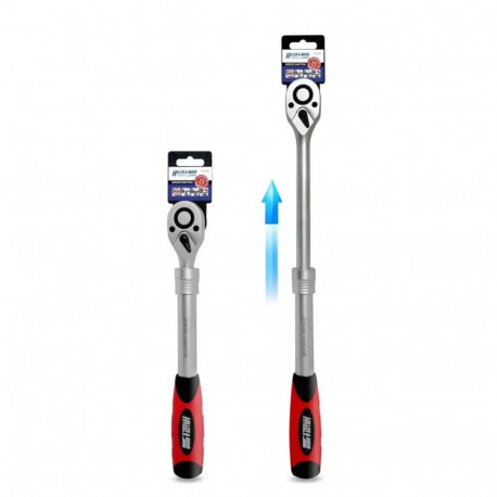 Grzechotka 1/2", 72t, crv 6140, teleskopowa 305-445mm