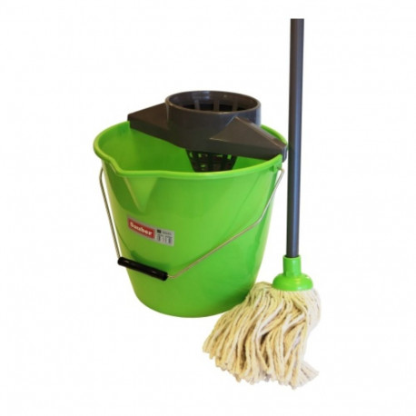 Nöörmopi komplekt ämbriga 12L SAUBER (mopp + vars + ämber)