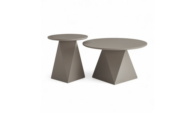Diivanilaud AURA 2 tk ø50/80 cm, beež/taupe