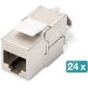 Digitus modular patch panel, 24-port, equipped with 24x DN-93615 (gray, 1 U, rack mount, shielded)
