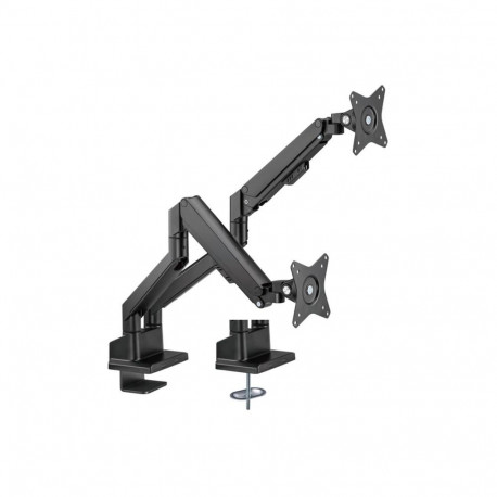 Doppel-Monitorhalterung mit Gasdruckfeder (schwarz, für 2 Monitore von 17" - 32" (43 - 81c