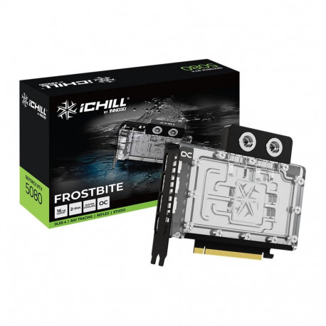 INNO3D GeForce RTX 5080 ICHILL FROSTBITE, graphics card DLSS 4, 3x DisplayPort, 1x HDMI 2.1