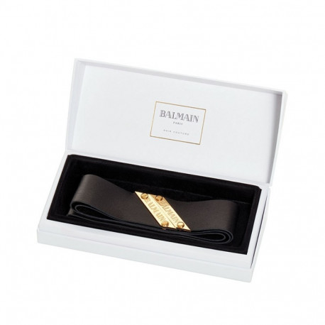 BALMAIN HAIR naturaalsest nahast peapael must / Genuine Leather Headband Black