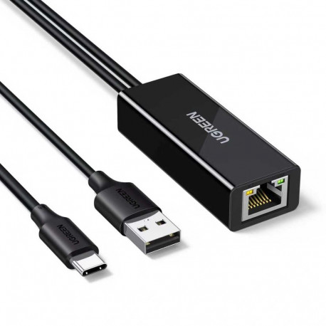 Ugreen USB-C to RJ45 10/100 Mbps Network Adapter - Black