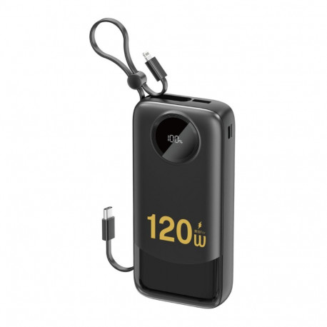 Dudao K13Pro 20000mAh Powerbank with Built-in Cable Black