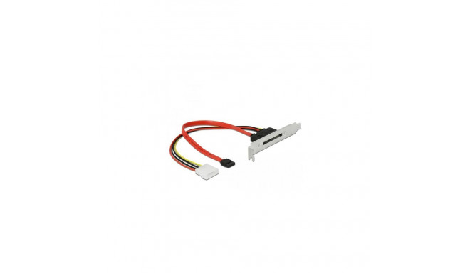 DeLOCK Slot bracket with 1 x SATA 22 pin plug external