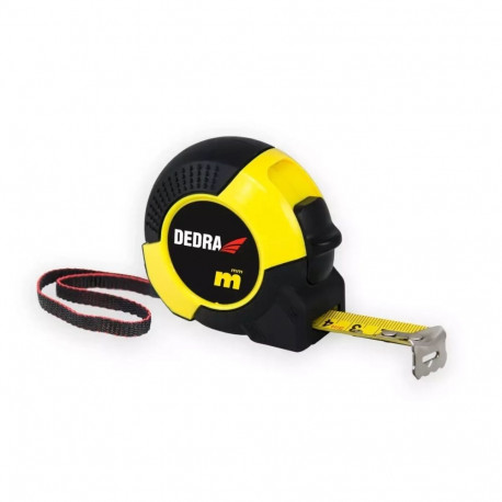 Mõõdulint 8m/25mm nailonkattega ja kummist korpusega, riputiga