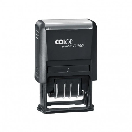 Tempel COLOP PRINTER S260 ( YYYY-MM-DD), sinine padi, must korpus