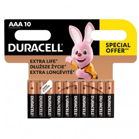 DURACELL patareid AAA, 10 tk