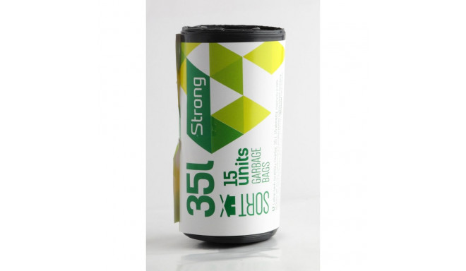 SORTEX, Prügikott, must 35 L x 15 tk