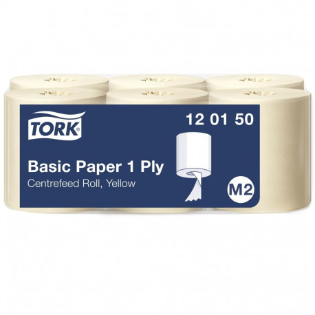 Rullpaberrätikud Tork Basic M2, 300mx20,5cm, 1-kih, kollane, 120150 (6 tk)