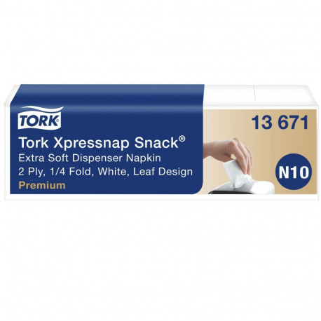 Salvrätikud TORK XPRESSNAP N10, 21,6x21,6cm, 2-kih., 100 lehte, valge, 5 tk