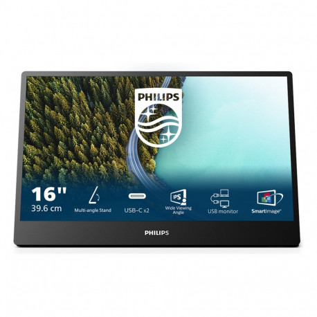 "40,6cm/16"" (1920x1080) Philips 16B1P3302D 16:9 FHD IPS Portable 4ms 75Hz 2xUSB-C Black"