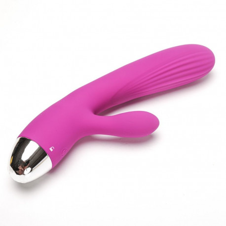 Vibraator rabbit-tüüpi silikoonist USB-laetav, lilla