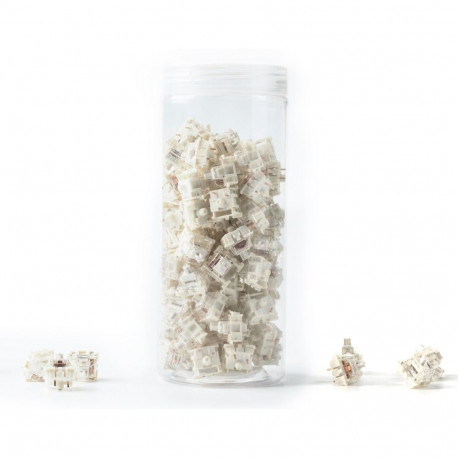 Gateron G Pro 3.0 White Switch-Set (weiß/transparent, 110 Stück)