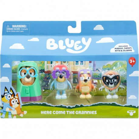 Bluey - 4er-Figurenpackung Hier kommen die Omis
