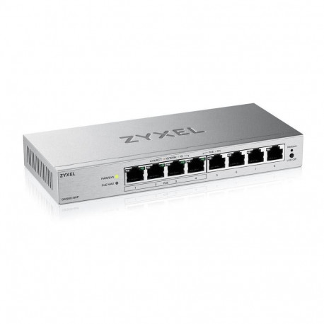 Zyxel GS1200-8HPV3 8P Gigabit PoE Switch (gray, 68W PoE+ Budget)