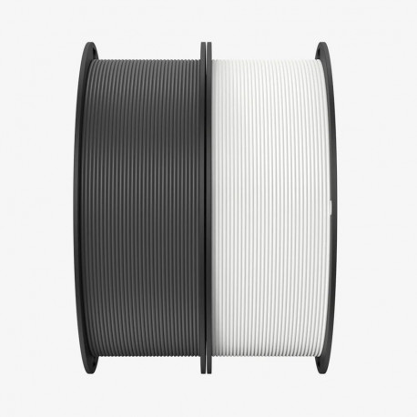 Ender-PLA Filament Value Pack Weiß/Grau, 3D-Filament (2 kg, 1,75 mm, auf 2 Rollen)