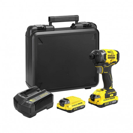 Stanley | 18V V20 Brushless 3-Speed Impact Driver - 2.0Ah Kit | SFMCF820D2K-QW | 18 V | 2.0 Ah | Lit