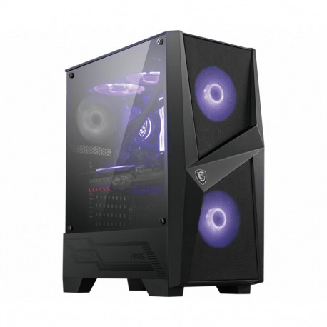 MSI MAG FORGE 100M PC Case, Mid-Tower, USB 3.2, Black | MSI | MAG FORGE 100M | ATX | Black