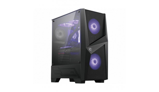 MSI MAG FORGE 100M PC Case, Mid-Tower, USB 3.2, Black | MSI | MAG FORGE 100M | ATX | Black