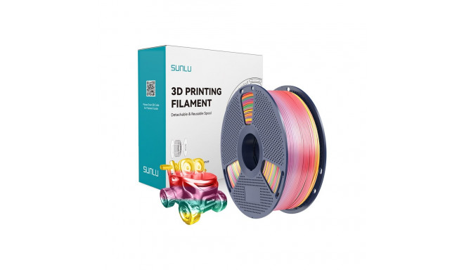 Sunlu PLA+ Silk Filament (Rainbow 01)