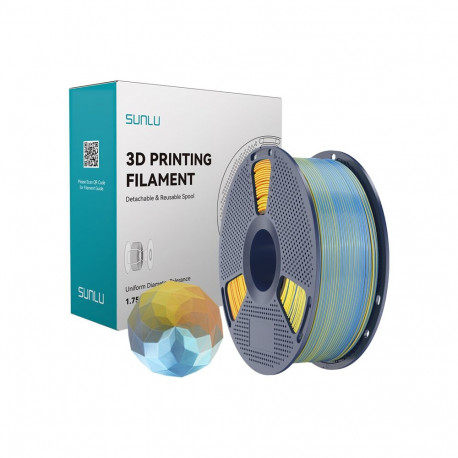 Sunlu PLA+ Silk Forth-Color Filament (blue-purple-orange-yellow)