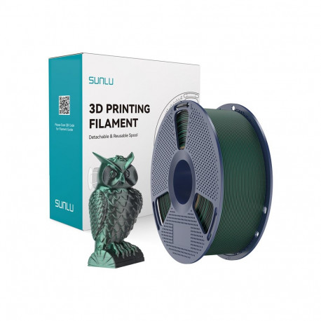 Sunlu PLA+ Silk Dual Color Filament (Black and Green)
