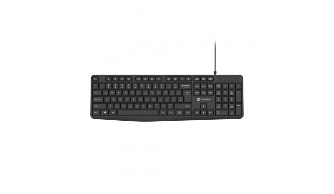 KEYBOARD NATEC NAUTILUS US LAYOUT BLACK SLIM