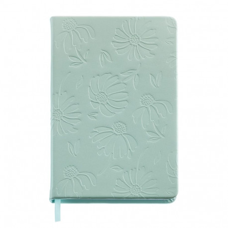 Märkmik A5 80l valge EMBOSSED GREEN DAISIES järjehoidja Miquelrius