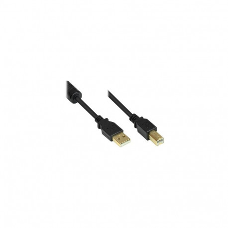 Alcasa GC-M0083 USB cable USB 2.0 5 m USB A USB B 0.48 Gbit/s Black