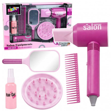 Laste juuksurikomplekt föön peegel kamm tarvikud