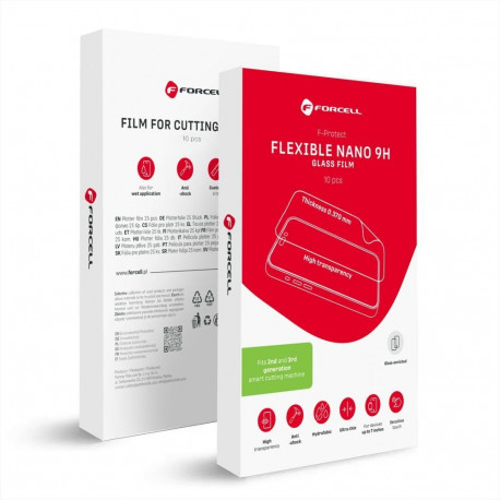Hybrid nano glass film for cutting machine 2nd and 3rd gen. Forcell F-Protect Flexible NANO 9H 0,37m