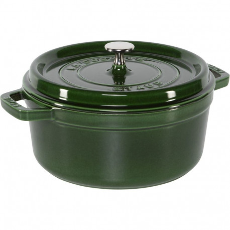 Staub hautamispott La Cocotte 24cm ümmargune malmist, basiilikuroheline
