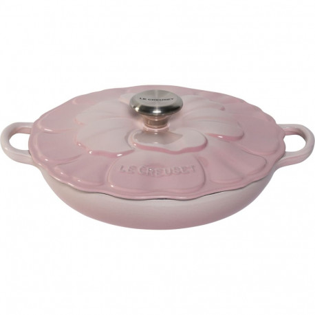 Le Creuset Gourmet Casserole Flower 26 cm shell pink
