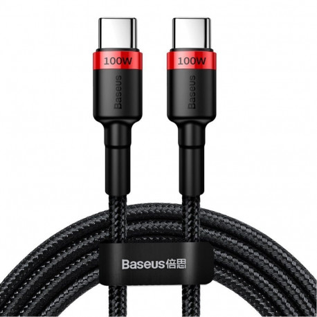 Baseus Baseus CATKLF-AL91 USB-C - USB-C PD QC cable 100W 5A 480Mb/s 2m - black and red
