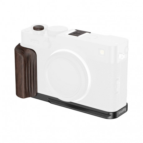 SmallRig 6237 L-Shaped Mount Plate with Wooden Handle for FUJIFILM X-E5 (Ebony, Black)