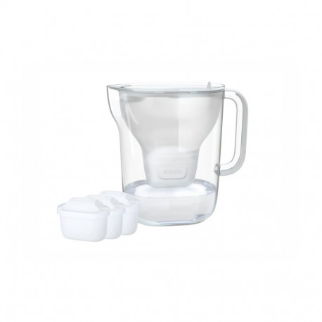 Water Filter Jug - BRITA Style ESSENTIAL XL 3.6L Tank, 2.3L Filtered Capacity, 3 x MX Pro Filters, W