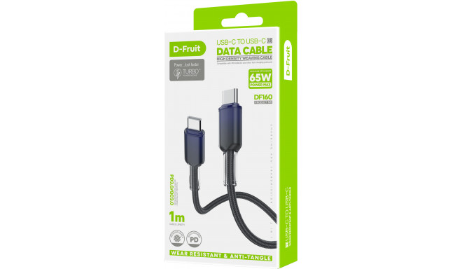 D-Fruit cable USB-C - USB-C DF160 1m, dark blue